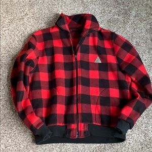 Pacific Trail buffalo plaid zip up fleece jacket